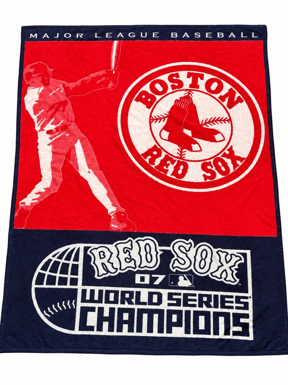 Vintage Biederlack Boston Red Sox 2007 World Series Champions Blanket 57x66